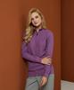 USPOLOASSN White Label Cotton French Rib Half-Zip Mock Neck_Melange Purple