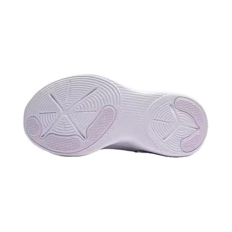 Li Ning Kids Comfortable Non-Slip Wear-Resistant Low-Top Casual Shoes Kids Casual Shoes Purple White YKAU020-4