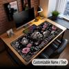Skull Gothic Theme Custom Mouse Pad Personalized With Name Text Customized Desk Mat For Office Home Decor
