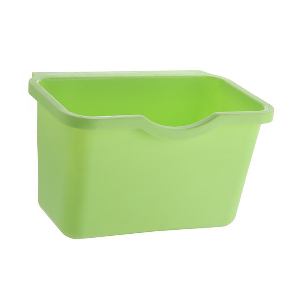 Hanging Trash Can Space Saving Large Capacity Uncovered Garbage Waste Bin for Home Kitchen Bathroom Small Size Green