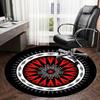 1 Stück Rundes Mandala-Design mit Rot- und Weißmustern Runder Teppich, Hergestellt aus Polyester, Perfekt zur Dekoration von Bürostühlen, Wohnzimmern fplt644