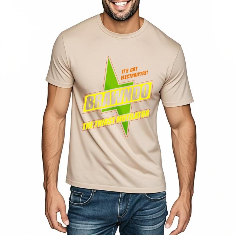 Fashion Summer Unisex T Shirt Its Got Electrolytes Brawndo The Thirst Mutilator Short Sleeve Relaxed Fit Crew Neck Tops
