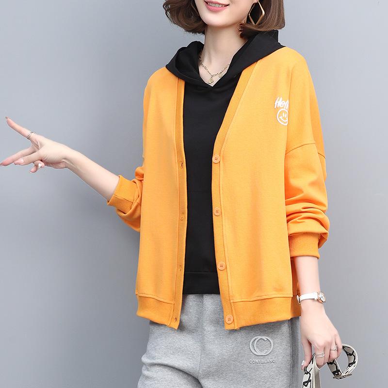 

Женский серый кардиган с длинными рукавами — повседневный, стильный, бросающий вызов возрасту, идеальный вариант для весны и осени 2021 года. M жёлтый