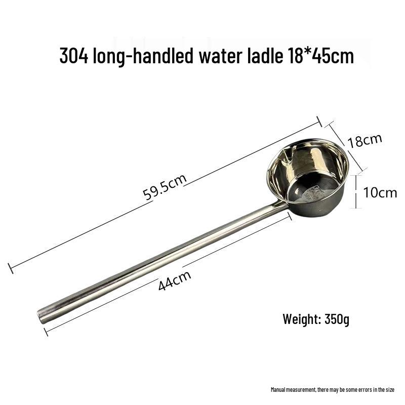 Stainless Steel Flat Bottom Kitchen Water Ladle and Soup/Milk Pot Combo.