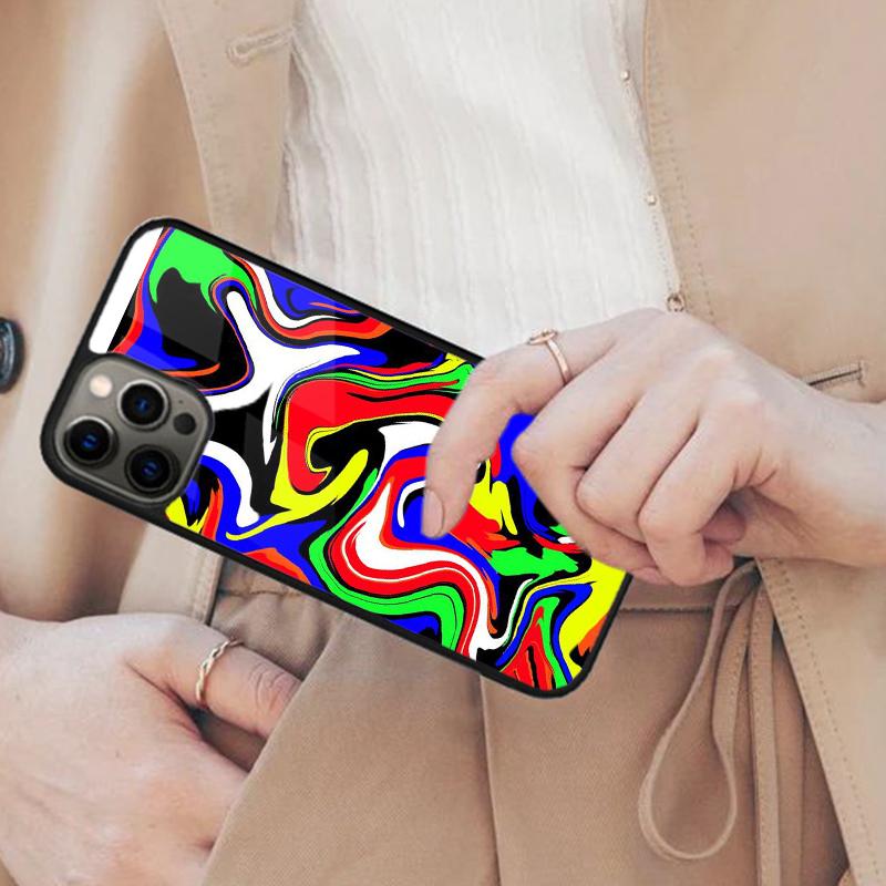 Colorful Lines Abstract Graffiti Art Magnetic Phone Case For APPLE iPhone 17 Air 16 14 13 12 Pro Max 15 Plus MagSafe Cover