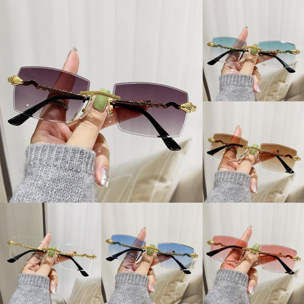 Cheetah Themed Polygon Sunglasses With Uv400 Protection For Fashionable Outdoor Activities