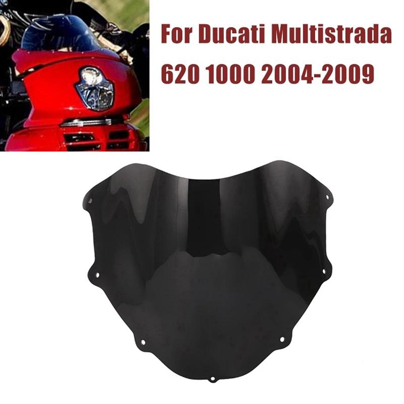 

Motorcycle Front Windshield Glass Sun Visor Motorcycle Accessories Windscreen for Ducati Multistrada 620 1000 04-09 чорний