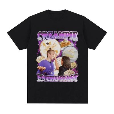 Tričko s grafickým potiskem Creampie Enthusist Meme Módní Harajuku Retro Tričko s krátkým rukávem Ležérní Velké tričko