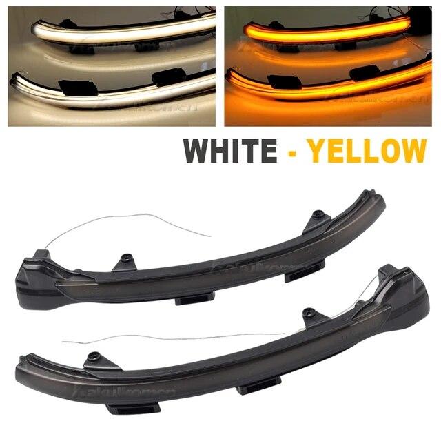 2PCS For VW Golf 7 MK7 GTI Smoked Dynamic Side Mirror Blinker Turn Signal Light For Volkswagen Rline Sportsvan Side Mirror Light