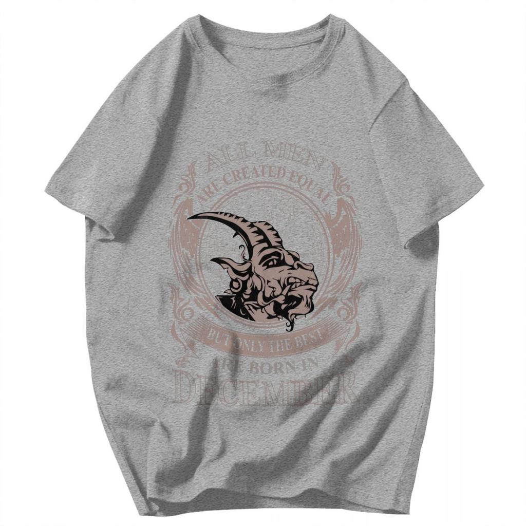 Men T Shirt All Men Are Created Equal Only The Best Are Born In December Capricorn Birthday Gifts Cotton Y2K Graphic T Shirts