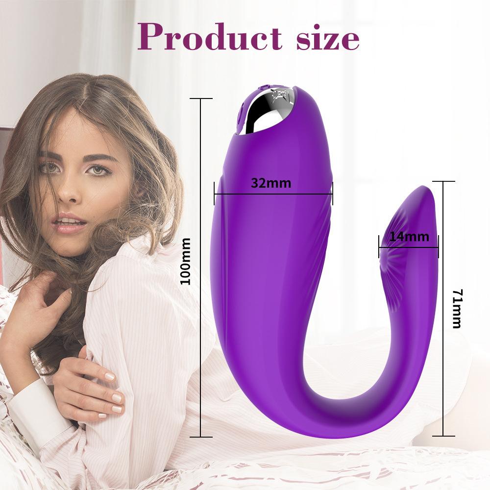 U Shape Vibrator with 10 Frequency Vibration Sex Toy Vagina Massager G Spot Clitoris Stimulation Adult Sex Toy for Women Couples