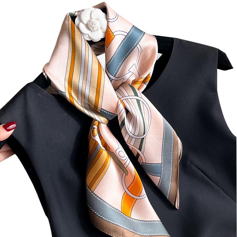 100% Silk Scarf Women Shawls Wraps 68cm Foulard Scarves Pashmina Female Hijab Bandana bufanda Poncho Square Kerchief Écharpes