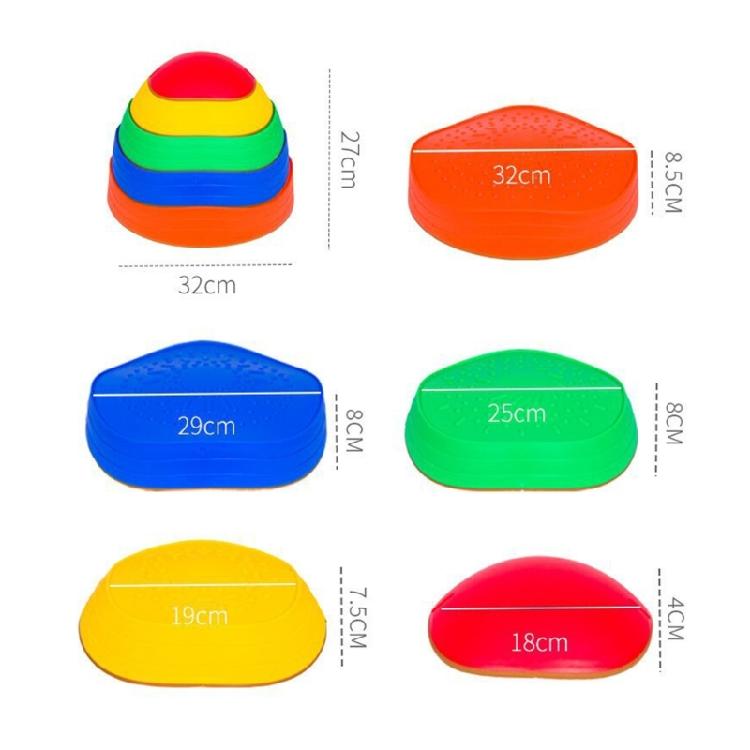 5Pcs Promoting Balance Coordination Skills Indoor/Outdoor Play Stepping Stones