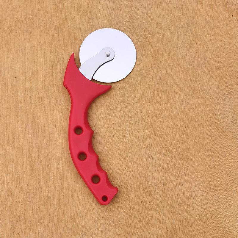 Pizza and Dough Cutter - Single Wheel Roller Knife for Pies and Baking