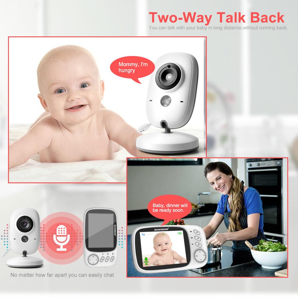 VB603 Wideo Baby Monitor 2.4G Bezprzewodowy Z 3.2 Calowym LCD Dwukierunkowa Rozmowa Audio Noktowizyjna Kamera Bezpieczeństwa Niania