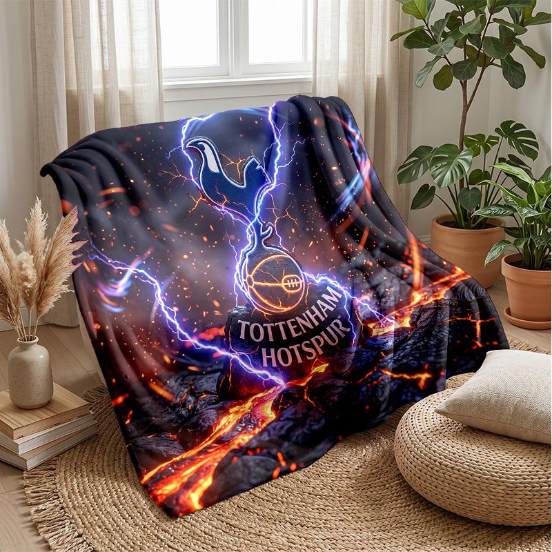 Coperta Tema Tottenham Hotspur Morbida Coperta in Flanella Morbida Coperta Plaid Peluche Accogliente Coperta per Divano Letto per Arredamento Casa