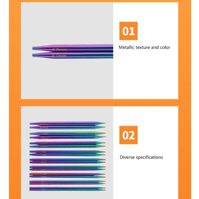 9Pairs Interchangeable Circular Knitting Needle Set 3.0mm-6.0mm for Knitting Sweater Sock Aluminum Knitting Needle Set