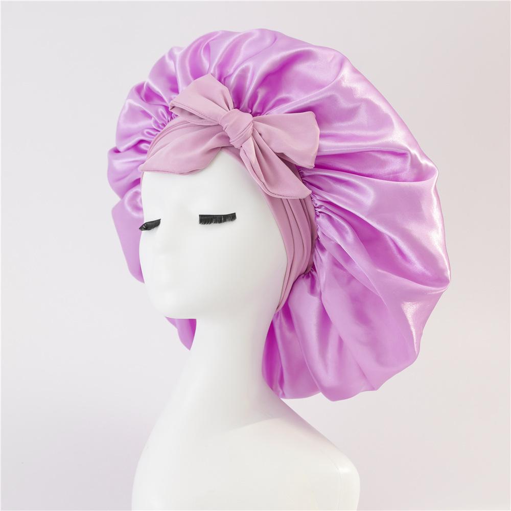 Wide Band Satin Bonnet, Silk-Like Hair Scarf for Women, Soft Sleep Cap for Curly & Frizzy Hair