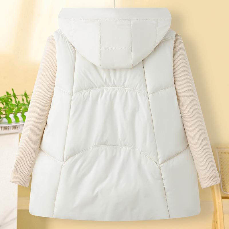 Módní Zimní Teplá Vesta Dámská Bez Rukávů Parka Ležérní Silná Dámská Bunda