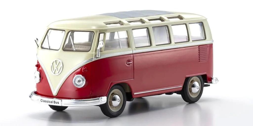 Kyosho WELLY Scale Volkswagen T1 Bus 1963 Red Finished Product WE22095SGR 1/24