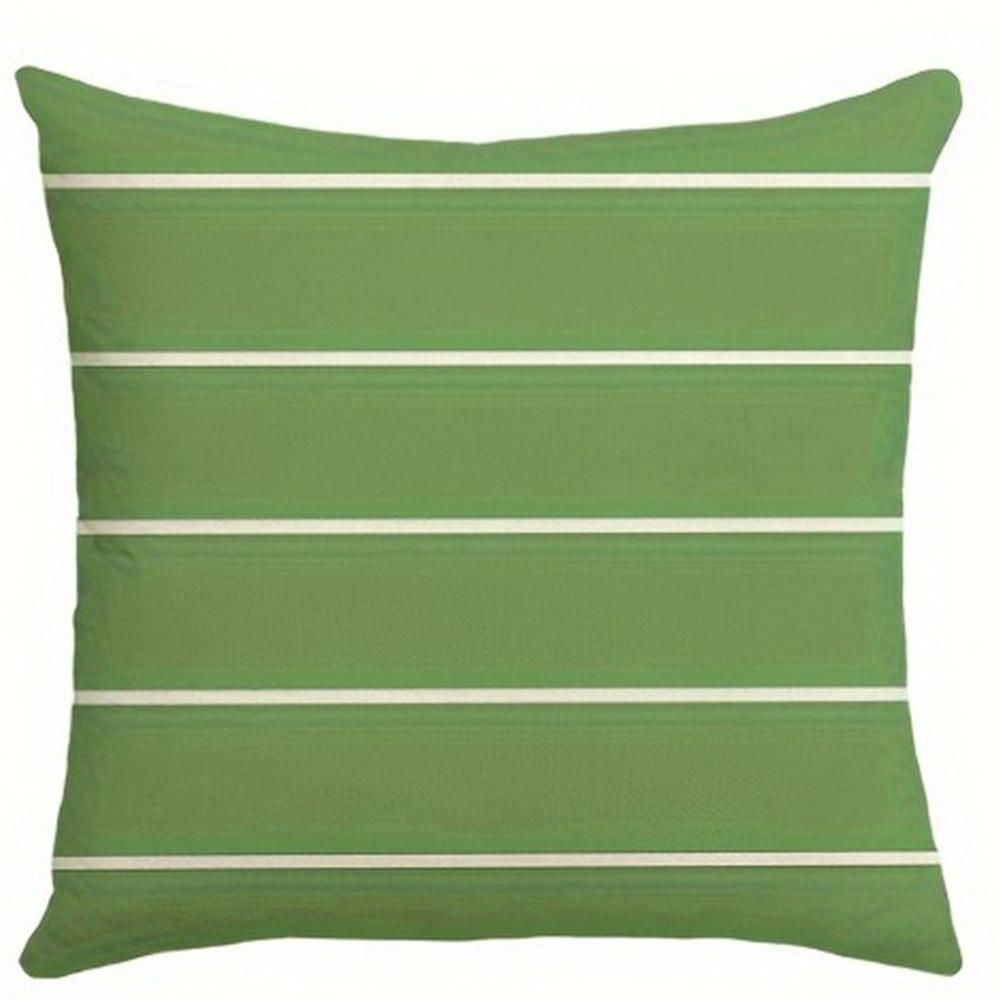 Home room decoration pillowcase floral green plaid striped pattern design living room sofa cushion cover 45x45cm