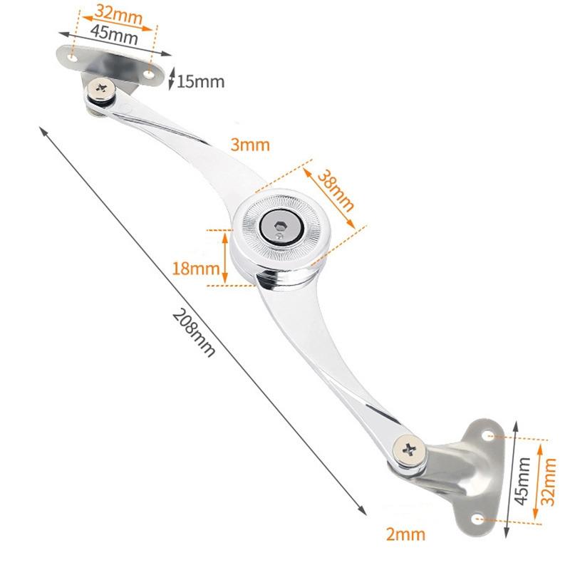 Hydraulic Randomly Stop Hinges Kitchen Cabinet Door Adjustable Polish Hinge Furniture Lift Up Flap Stay Support Hardware