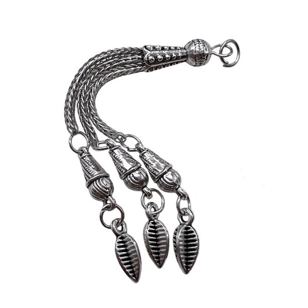 Vintage Metal Brushes Antique Silver Necklace Accessories Religious Jewelry Making Components DIY Bracelet Connectors