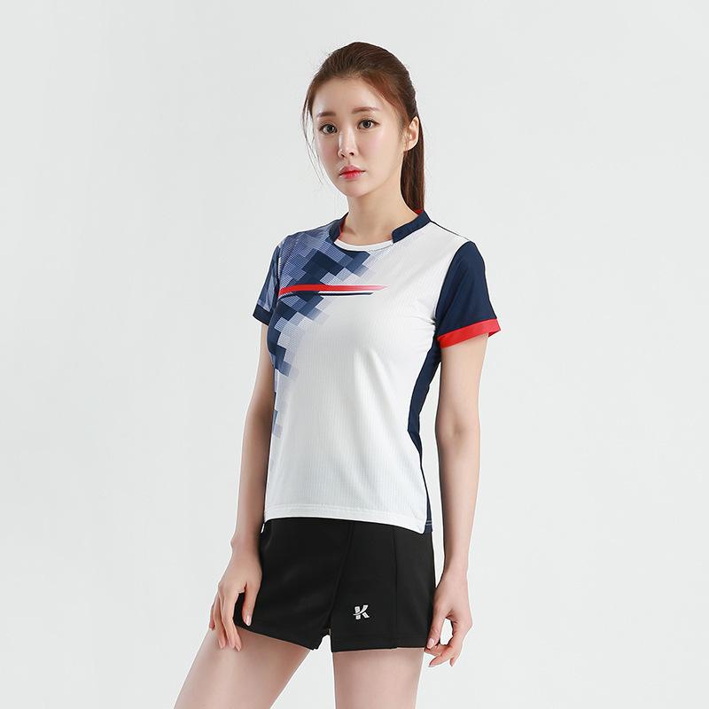 Summer badminton jersey set men's and women's fast-drying breathable table tennis team competition jersey printing number printing net row jersey