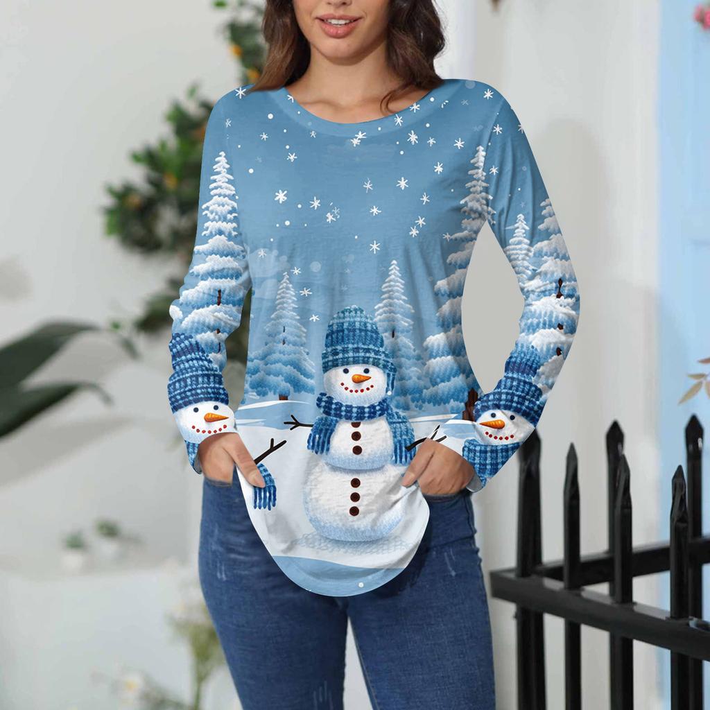 Dámská trička Podzimní ležérní trička s dlouhým rukávem Mikina Vintage grafický potisk Top Pulovr Valentýn