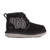 UGG Kids Neumel Graphic Outline Black Grey Suede 1130787K-BGSD