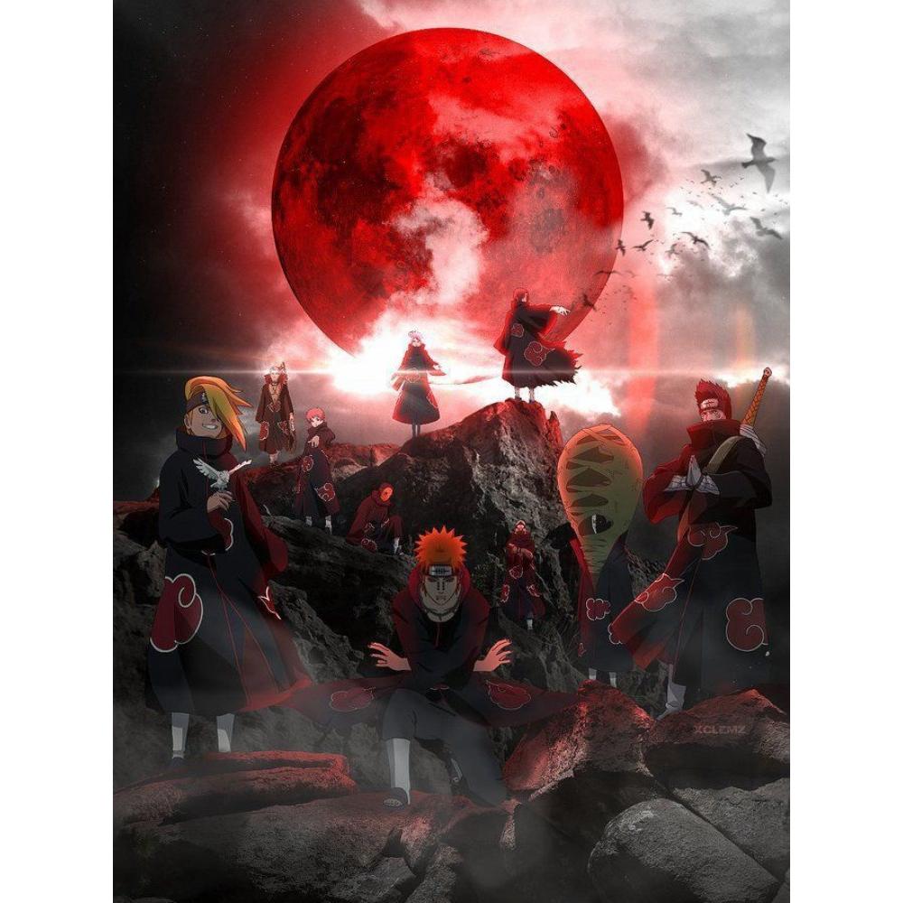 Naruto Akatsuki 2026 Nowe Malowanie Diamentami Haft Sztuka Anime Haft Krzyżykowy Mozaika Dżety Rękodzieło Rzemiosło Prezenty dla Dzieci