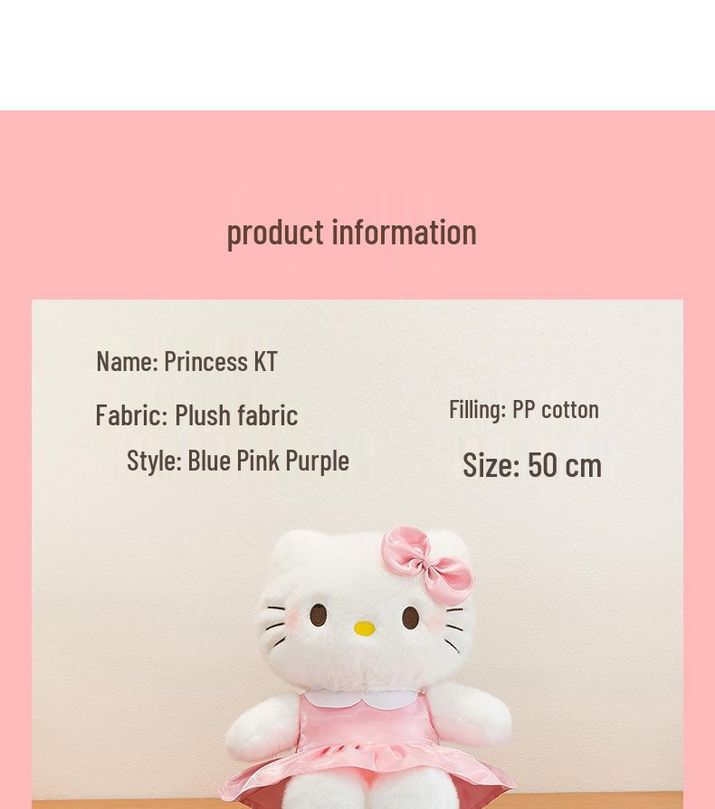 Hello Kitty Plush Doll - Cute Cat Toy Gift for Girls' Birthdays