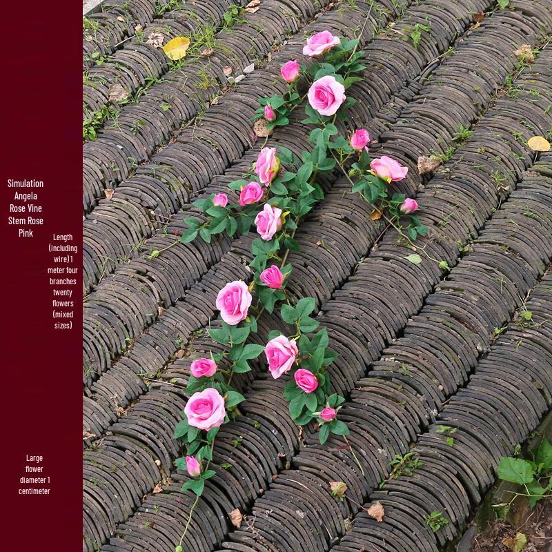 Silk Rose Vine Artificial Flower Chain for Living Room Decor