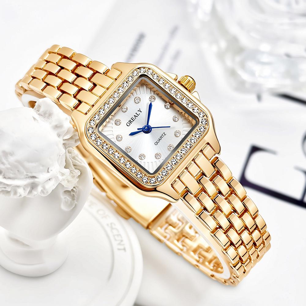 Watch Ladies Quartz Watch Waterproof Watch Female Custom Square Retro Diamond Watch