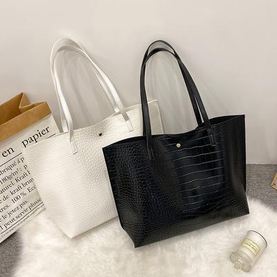 Women's Bag, New Street Trend Fashion, Crocodile Pattern Tote Bag, a Portable Large-capacity Bag.