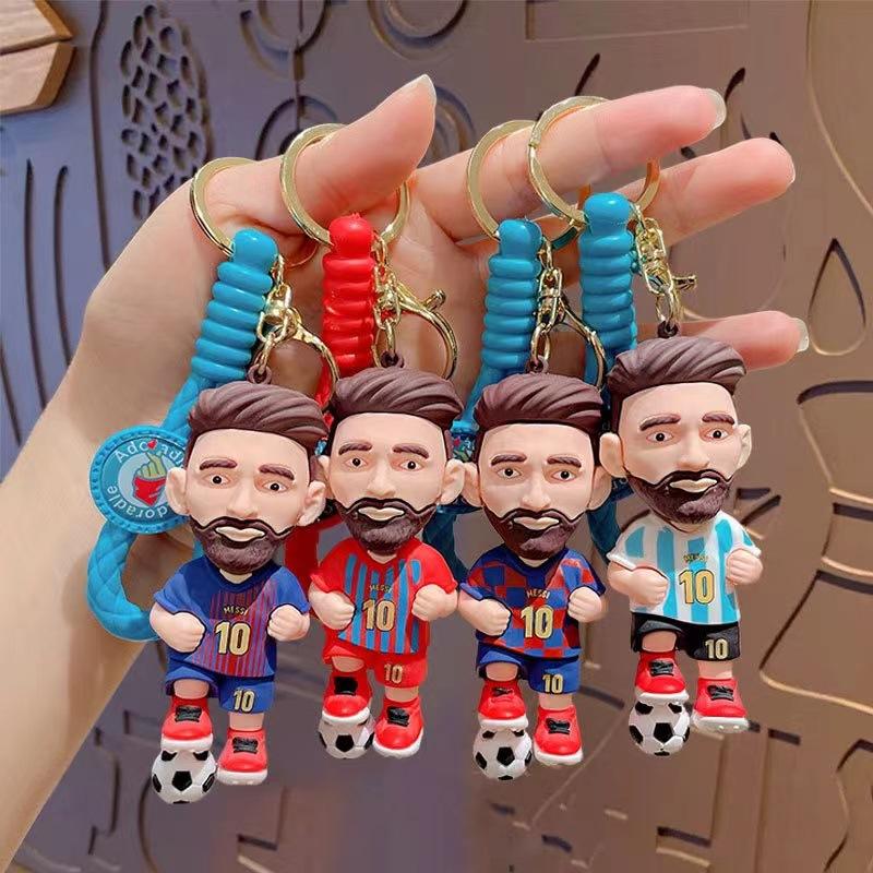 Football Star Keychain Pendant Three-dimensional Doll Car Key Bag Pendant Children's Toy