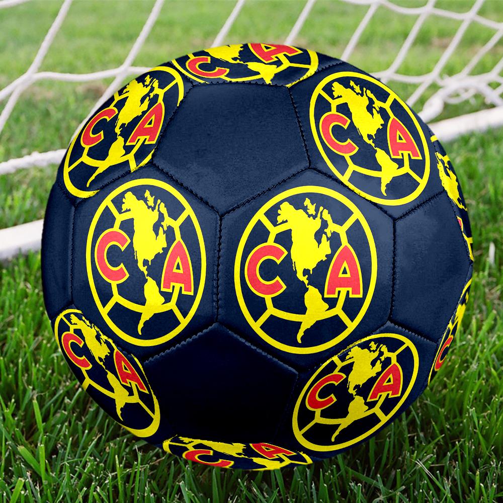 Club America Logo Soccer Ball, Colorful, Suitable for All Ages, Machine-stitched, PVC Material, Competition Grade, Durable and High Bounce