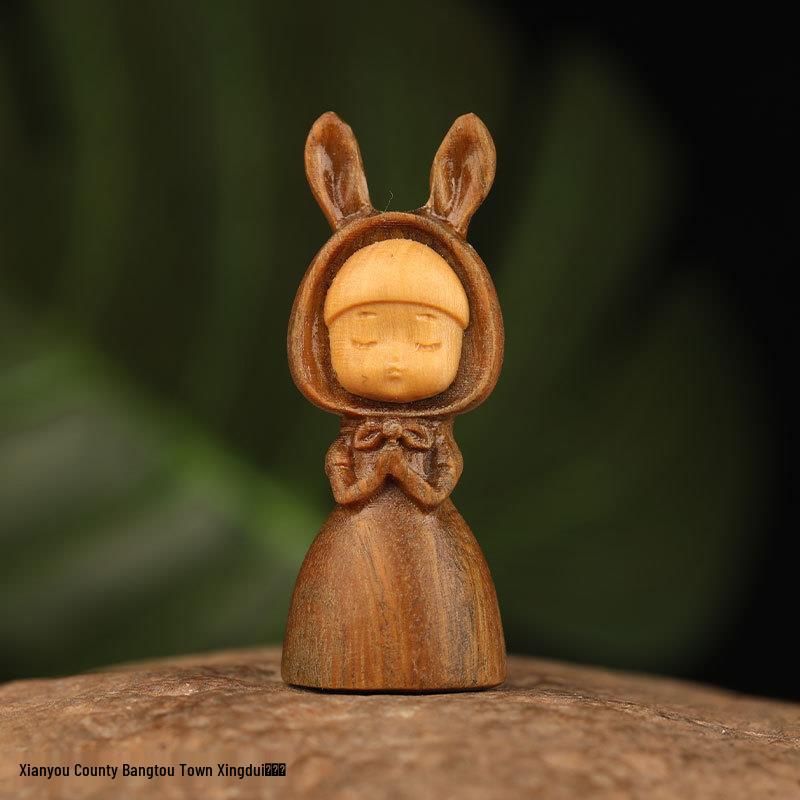 Cute Cartoon Rabbit Keychain Pendant & Necklace Accessory Set