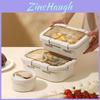 Wheat Straw Lunch Box With Soup Bowl For Office Workers And Students Packaged Food Storage