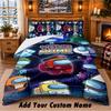 Among Us Custom Name 3Pcs Bedding Set 1 Bed Sheet 2 Pillowcases Bedroom Home Decor
