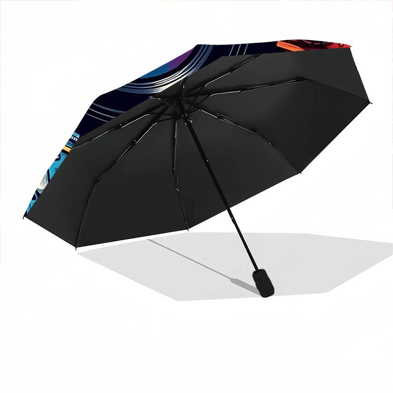 1pc Vinyl Record Folding Umbrella | Elegant Design, Fashionable Accessory, Durable Construction, Sturdy Ribs Yy251107116