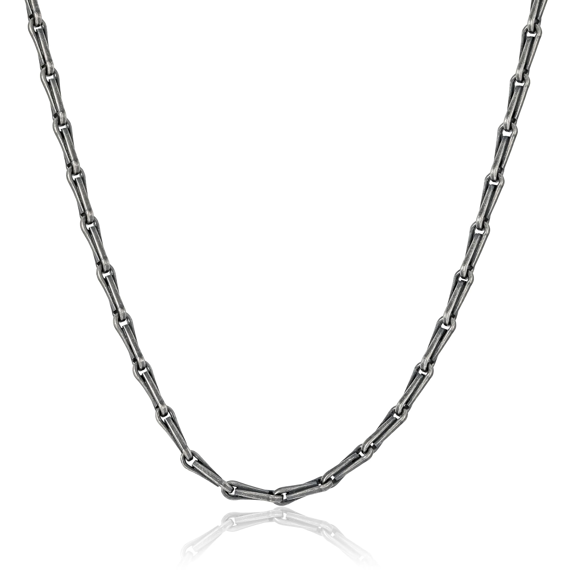 

Silver necklace chain [Agate] (60cm) 1023211513101999 срібний