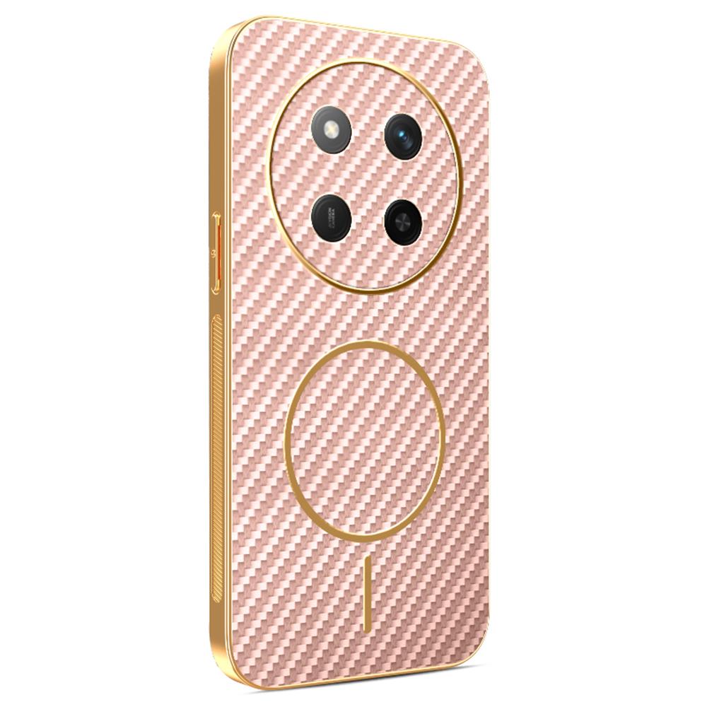 Pro Honor X9b 5G/Magic6 Lite 5G Pouzdro na telefon Texturované z uhlíkových vláken Elektroplátované TPU Zadní kryt