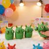 Popping Eyes Grass Worm Squishy Toy Funny Squeeze Stress Reliever with Green Worm Design Perfect Anti-Stress Fidget & Party Gift