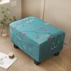 17 Styles Stretch Footstool Cover Ottoman Slipcover Pouffe Dustproof Rectangle Slipcover Print Fabric Furniture Protective Cover