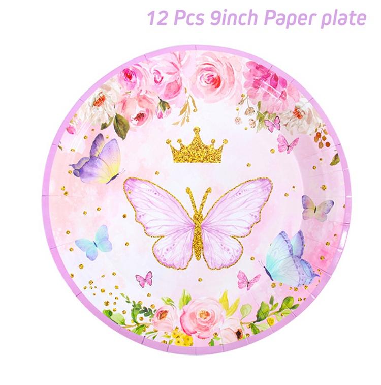 Butterfly Birthday Party Waterproof Tablecloth Spring Summer Outdoor Butterfly Party Table Decor Girl Birthday Party Supplies