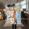 1 Stück Son Goku Druck Flanelldecke, Hohe Qualität für alle Jahreszeiten, Heimdekoration, Wärme und Komfort, Perfekt für Weihnachtsgeschenke