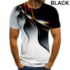 Men's Summer New Geometric Pattern 3D Print Fashion Short-sleeve Top, Casual Short-sleeve for Men and Women 