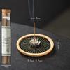 Zen Lotus Heart Sutra Incense Holder - Small Indoor Burner for Tea Ceremony and Sandalwood/Agarwood Incense