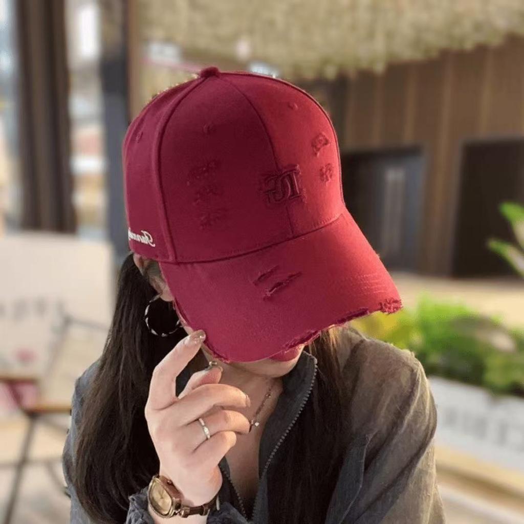 Korean Style Fashion Trend Embroidered Baseball Hat for Women New Style Showing Face Small Versatile Baseball Cap for Men Trendy Face Small